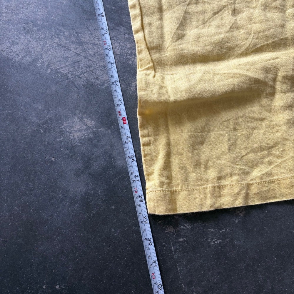 INC International Concepts Yellow 100% Linen Wide Leg Pants Womens Size 6 - Picture 4 of 6